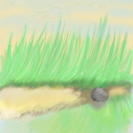 Берег водоёма и закат