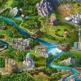 карта "Канада"