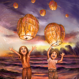 Запуск бумажных фонариков