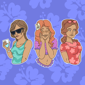 Пляж(стикеры)