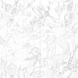 Черно-белый эскиз 