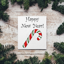 Новогодняя открытка "Ягоды"