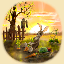 Зайчик и восхитительный закат