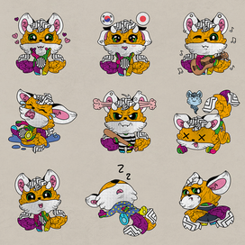 Стикерпак Кицунэ