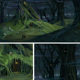 Иллюстрация "Дом лесной колдуньи"