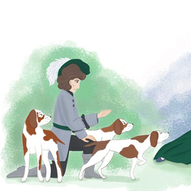 Иллюстрация к сказке Х.К. Андерсена "Дикие лебеди"