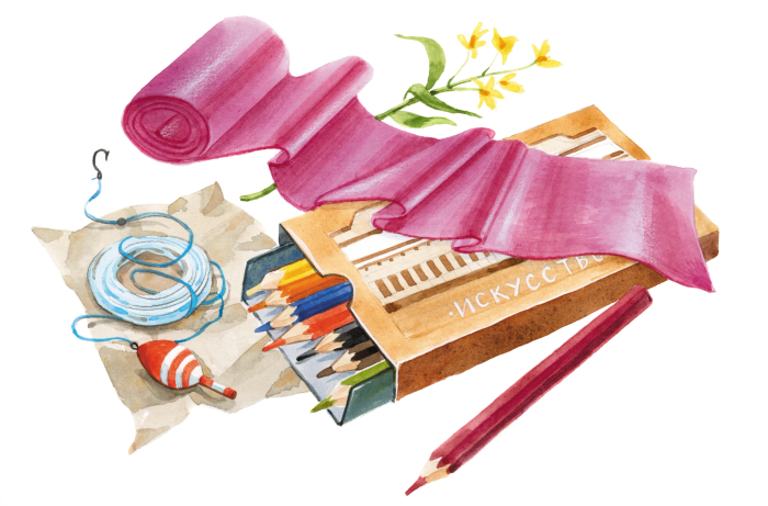 Заставка к рассказу Л.Воронковой "Радости", для изд."Качели"