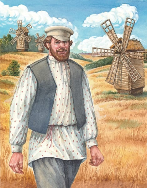 Мельник. Серия иллюстраций для пивной компании. 