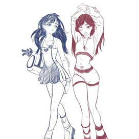 Девочки из манги 