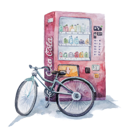 Coca Cola and bike