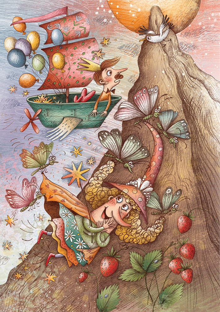 Иллюстрация к книге "Мика. Секрет восьмого гнома"