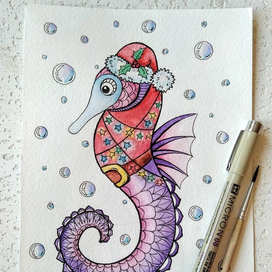 Морской конек Санта