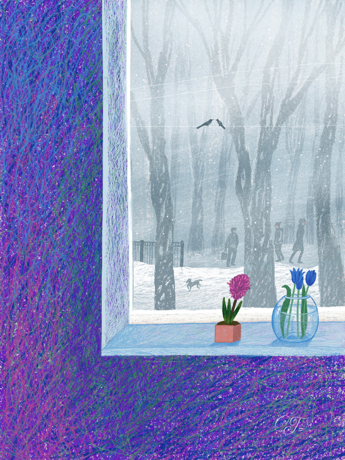 Мартовский снег или снежный март, sketches 