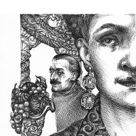 Художник Лишнев и Хозяйка. Иллюстрация к рассказу И. Сумароковой "Медное сердце".