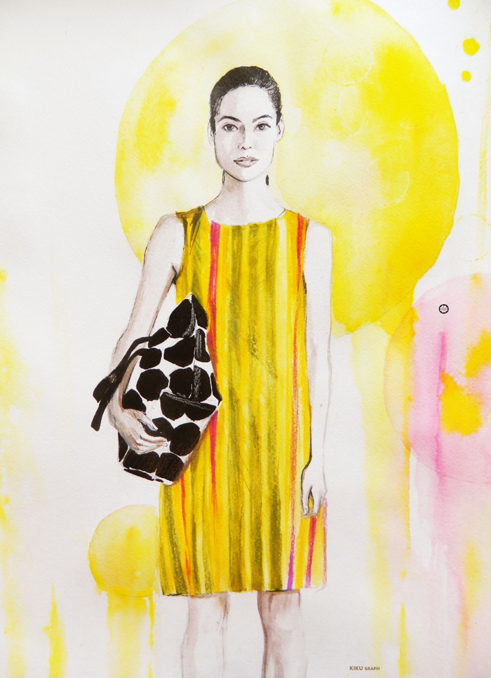 Модная иллюстрация Marimekko