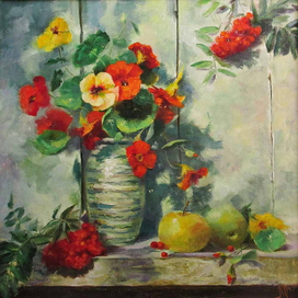 натюрморт с настурциями