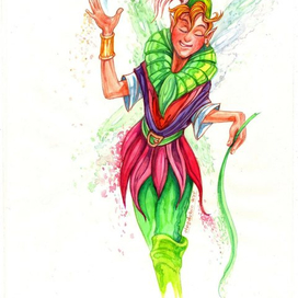 Скетч эльфа для обложки книги "Другой Шекспир".