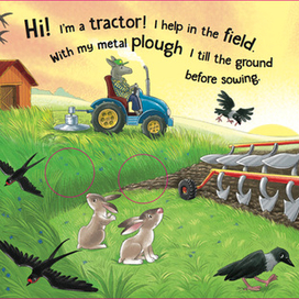 Who helps on the farm. Tractor