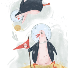 Пингвин космонавт