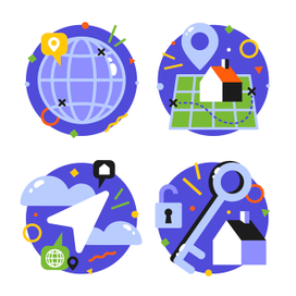 Vector illustration. Icons for app or web