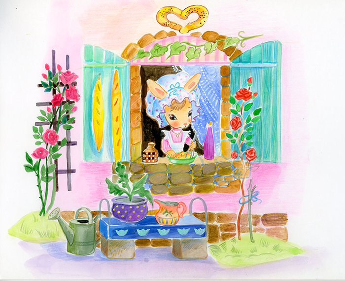 Зайка готовит пирог