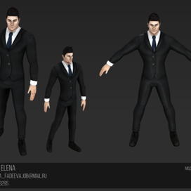 3D модели мужчины в костюме 