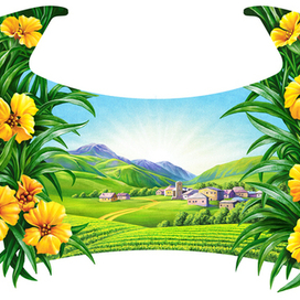 Иллюстрация для лимонада ТМ "Напитки из Черноголовки". Тархун.