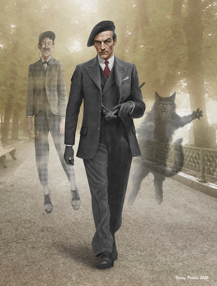 Illustrations for Mikhail Bulgakov's novel "The Master and Margarita." Chapter One