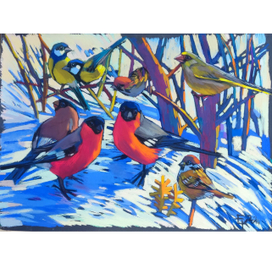 покормите птиц зимой