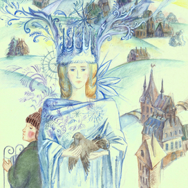 Иллюстрация к лит.сказке Г.Х.Андерсена "Снежная королева"