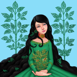 Девушка в зеленом