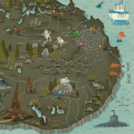 Карта Кольского полуострова(фрагмент)