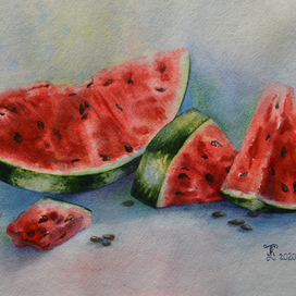 Натюрморт с арбузом 