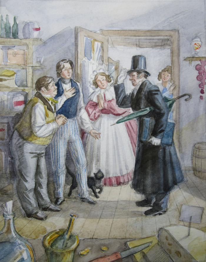 Иллюстрация к рассказу Чарльза Диккенса "Семейство Тагс в Рэмсете",2022