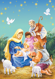 ИЛЛЮСТРАЦИЯ ДЛЯ ОТКРЫТКИ. "С РОЖДЕСТВОМ!"