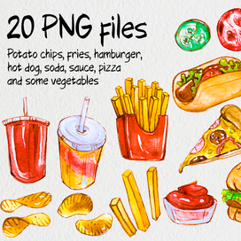 FastFood Watercolor Set