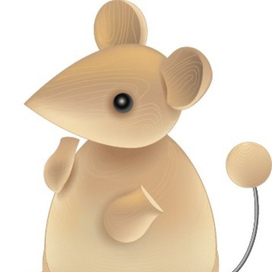 вектор деревянная мыша