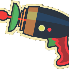 STICKER OF LAZER GUN