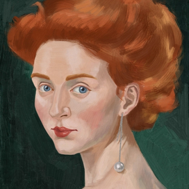 девушка с сережкой