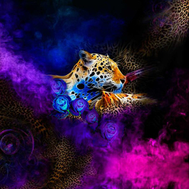 Космический  принт на ткань