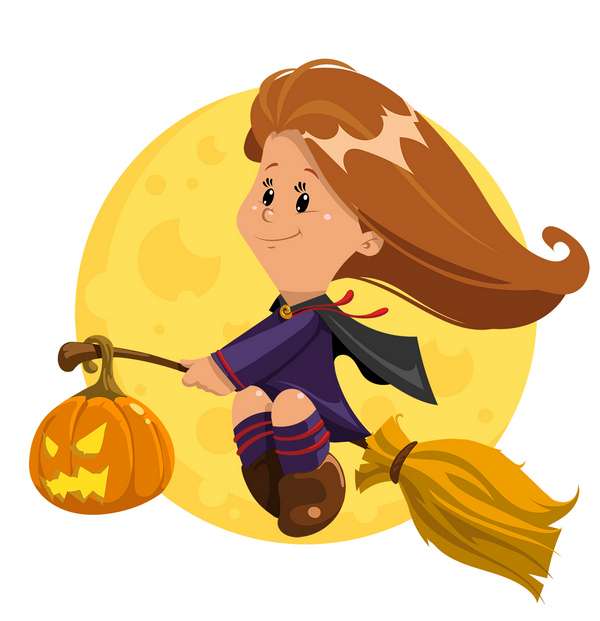 Ведьмочка на метле