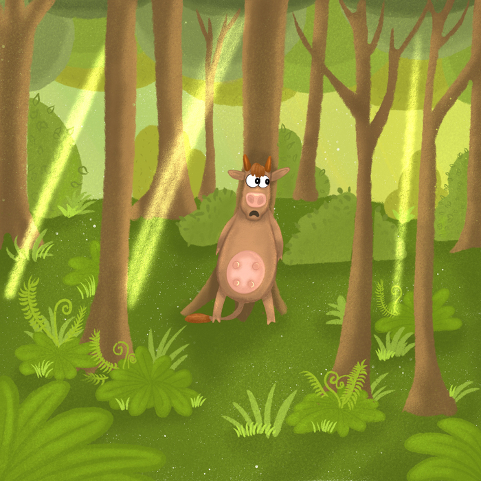 Вон, видишь - корова?