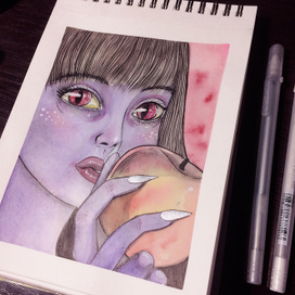 Ведьма с яблоком