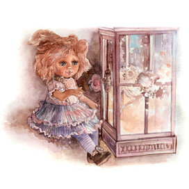 Иллюстрация к открытке "Волшебный вечер"