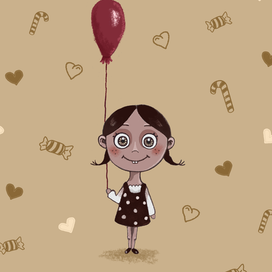 Открытка девочка 