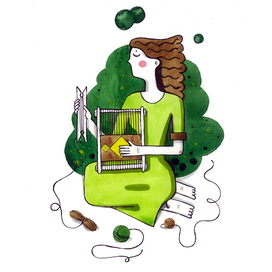 Девушка в зеленом