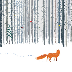 Пейзаж с лисой