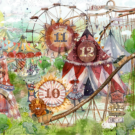 Ретро цирк. 30 на 120 см