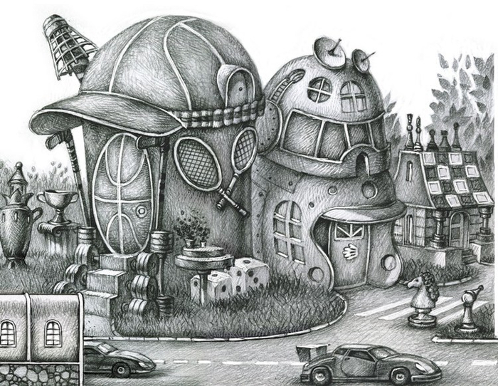 фрагмент эскиза для росписи стены