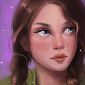 Девушка с косами